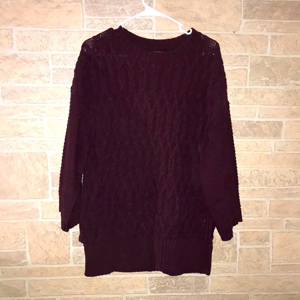 ✅True Angel Purple Cable Knit Sweater